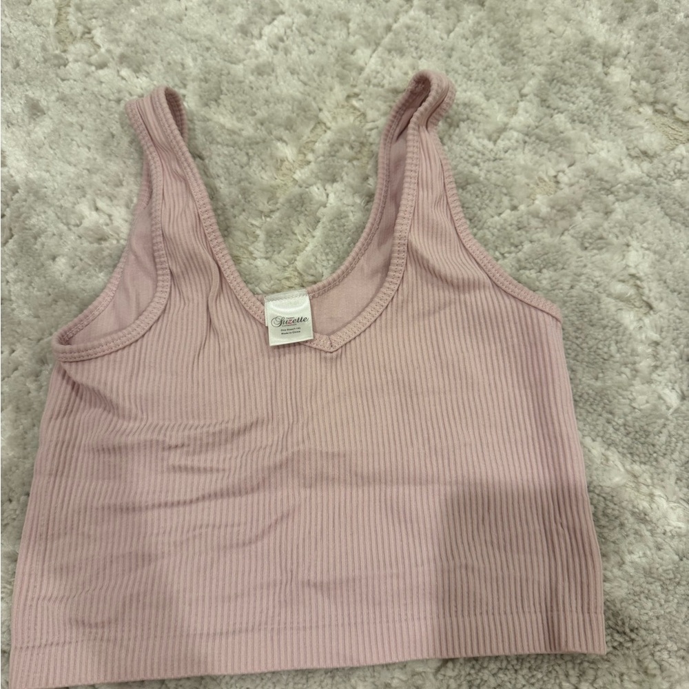 Charlotte Russe Mauve Ribbed Crop Top
